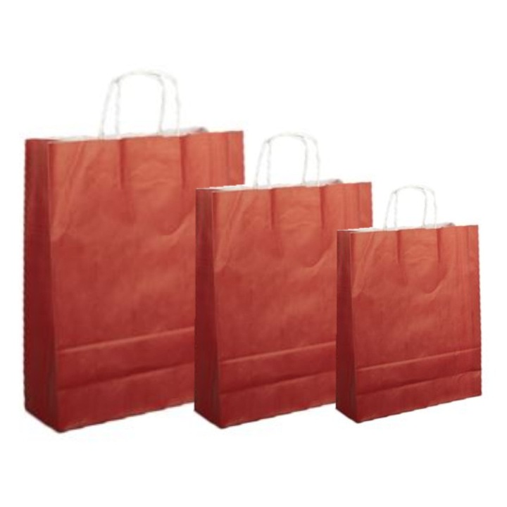 Set 100 pungi din hartie bordo 32x12x41cm