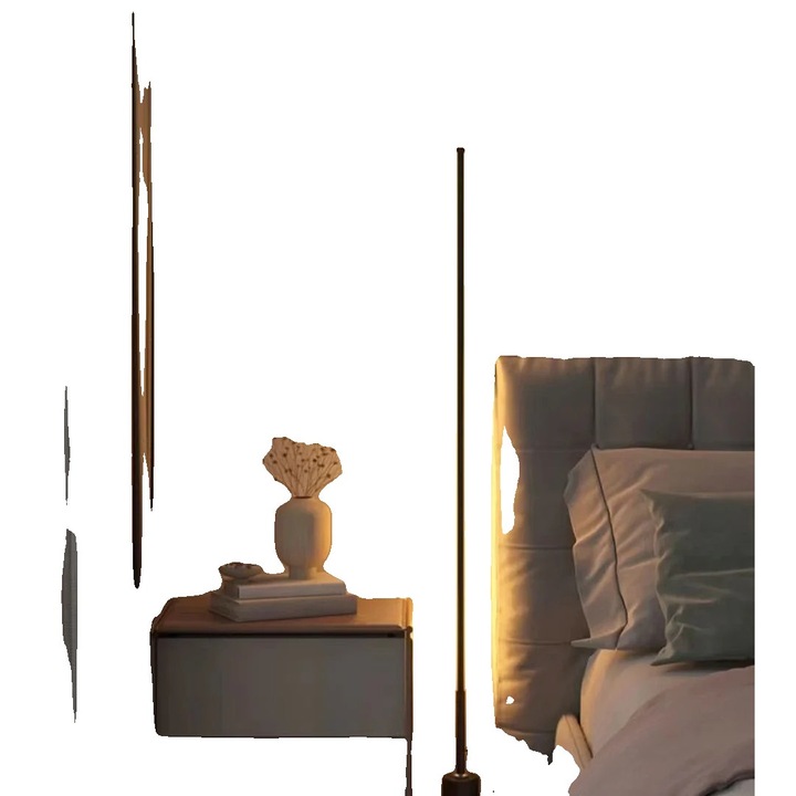 Lampadar, stil Art Deco, semi luminos, 180CM, dimabil, cu telecomanda