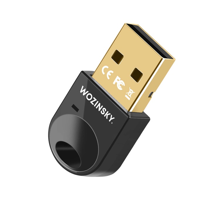 Mini adaptor Bluetooth 5.4 Wozinsky USB-A, compact, negru