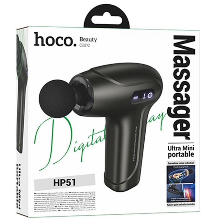 Апарат за микромасаж, Ultra, x5 сменяеми глави, 5ч, Сив, HP51