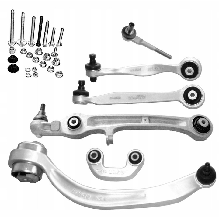 Elülső lengőkar készlet, bal, Master-Sport, Audi A6 C6 (4F2, 4F5, 4FH), 6 darab