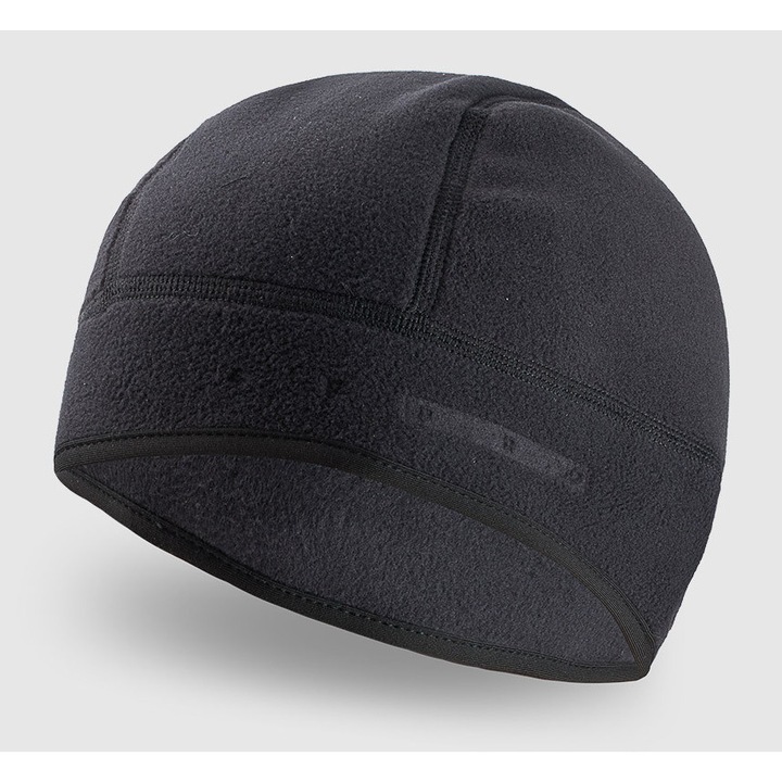 4F Polartec Unisex Termosapka, Mélyfekete, Trekkinghez, Mikroszálas Polár, Kényelmes és Könnyen Viselhető, S-XL Méretek