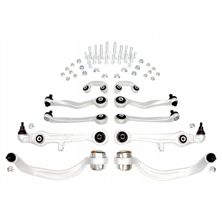 Master-Sport vezérlőkar készlet, Audi A4 B5/B5 Avant, VW Passat B5, 10 darab, biztonsági csavarokkal, 12,44 kg