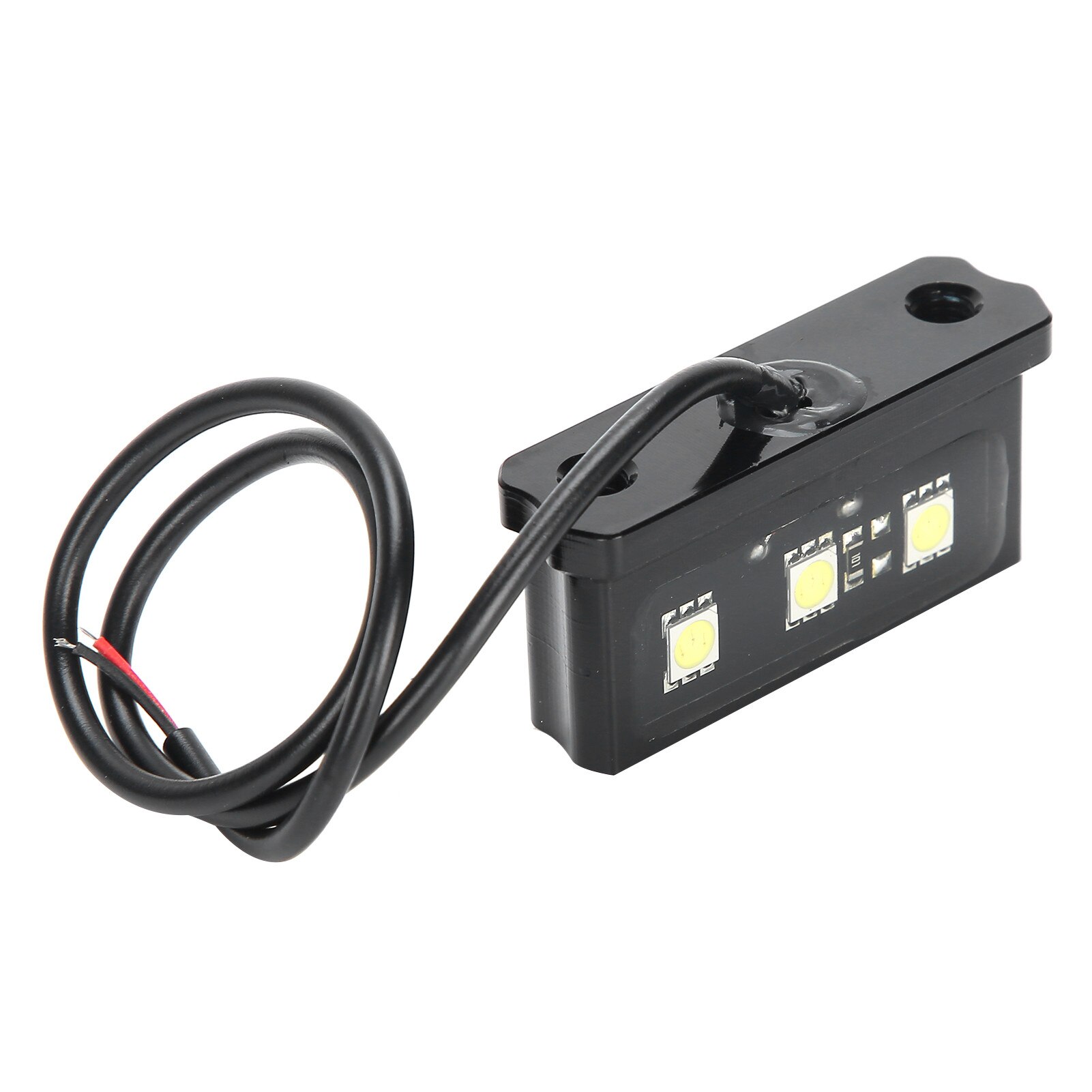 Suport numar motocicleta, 3mm aluminiu, negru, cu LED, set pentru
