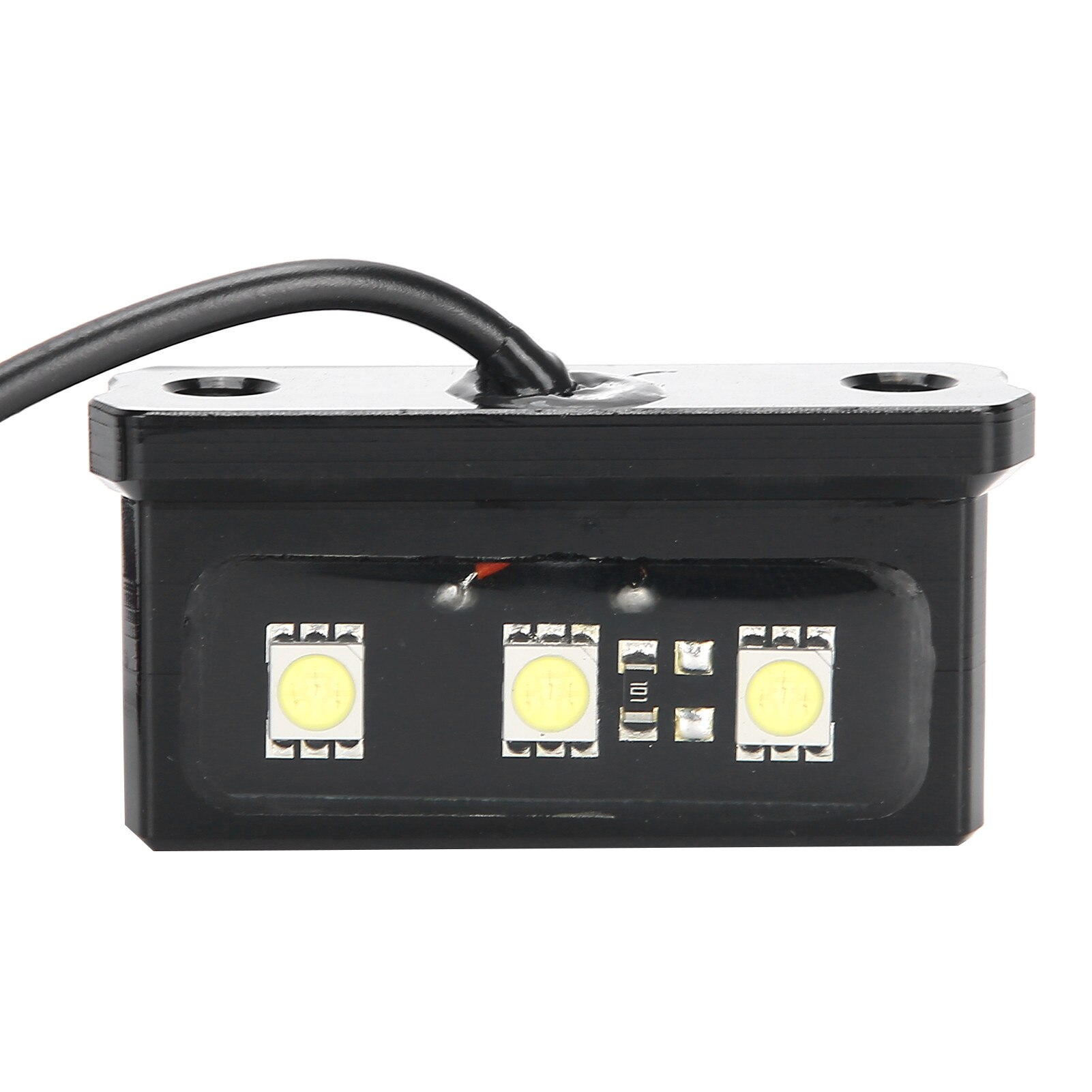 Suport numar motocicleta, 3mm aluminiu, negru, cu LED, set pentru