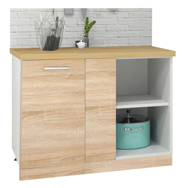 Corp mobilier inferior PAL bucatarie, BadenMob Germania, corp colt, 100x50x78cm, Sonoma