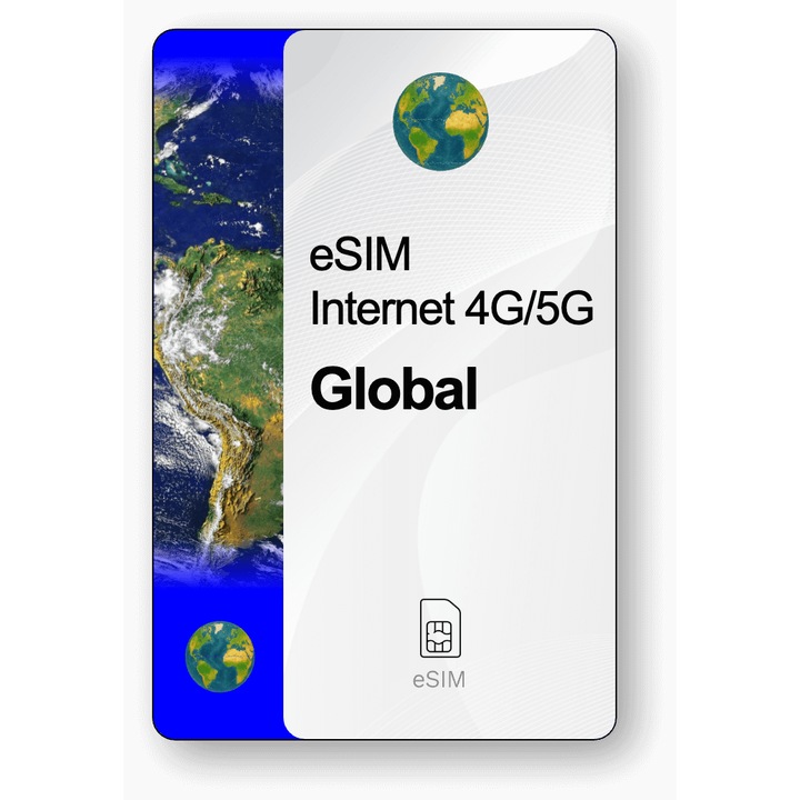 ESIM Internet Global, valabil 7 zile, trafic 30 GB