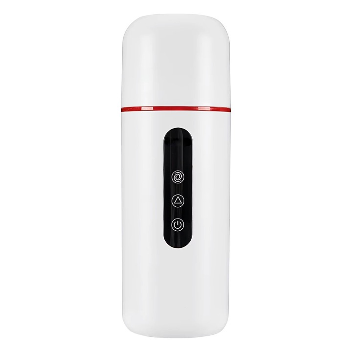 HYDER önkeverő autós vízforraló, 420ml, 12/24V, fehér/piros, digitális kijelző