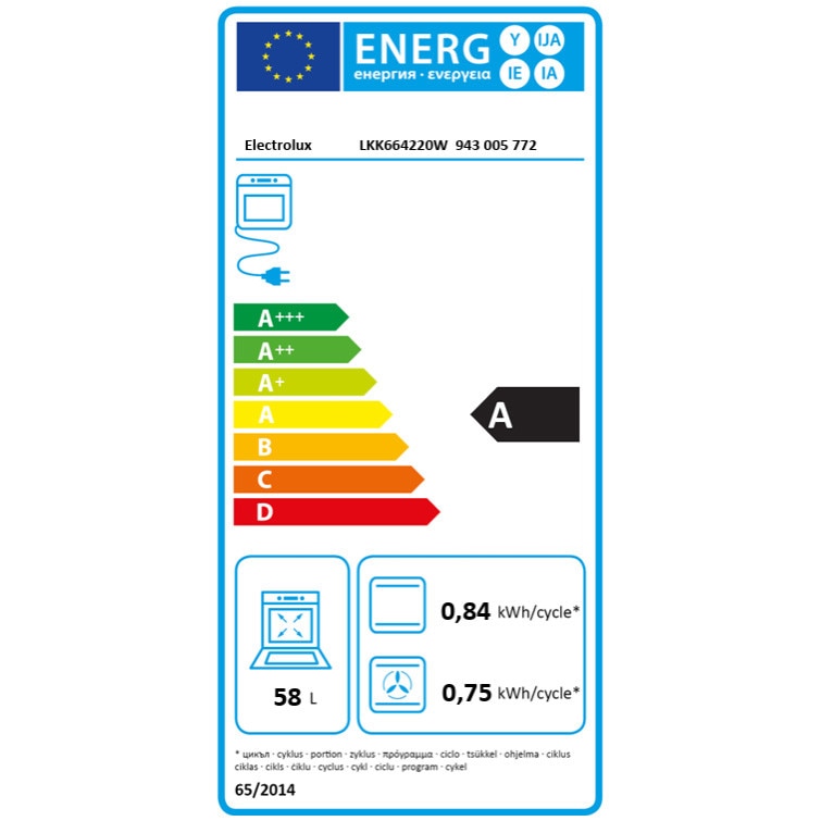 Aragaz Electrolux LKK664220W, Mixt, 4 arzatoare, SteamBake-gatire cu abur; AirFry, Autocuratare Catalitica, Timer mecanic, Aprindere integrata plita si cuptor, Grill Electric, Rotisor, Iluminare cuptor, 60 cm, Alb