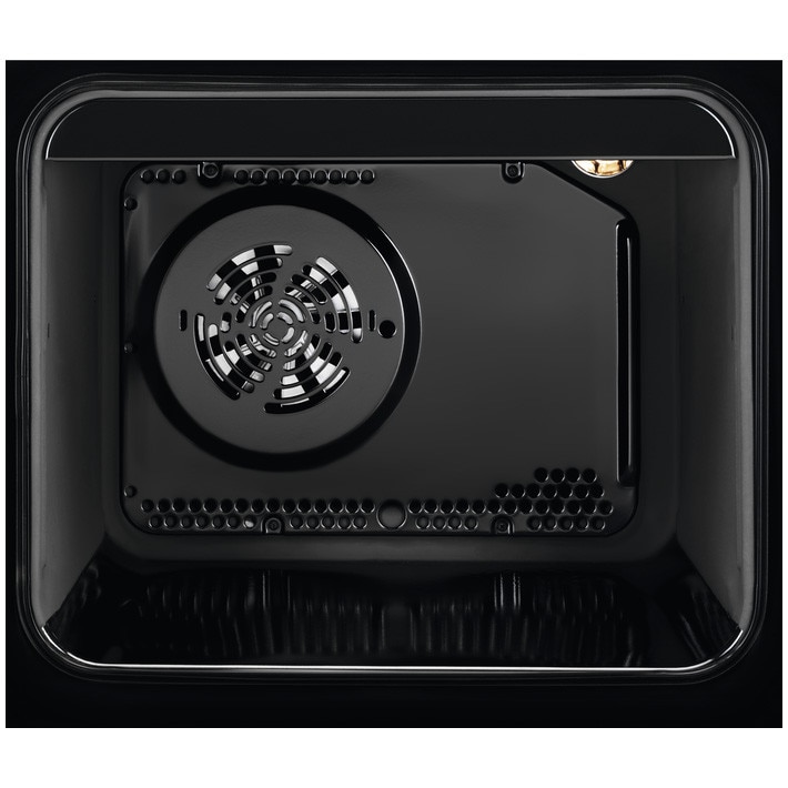 Aragaz Electrolux LKK664220W, Mixt, 4 arzatoare, SteamBake-gatire cu abur; AirFry, Autocuratare Catalitica, Timer mecanic, Aprindere integrata plita si cuptor, Grill Electric, Rotisor, Iluminare cuptor, 60 cm, Alb
