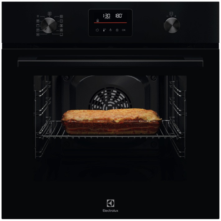 Cuptor incorporabil Electrolux LOF4P06BK, 65 l, Autocuratare pirolitica, Timer cu display electronic, 25 de programe predefinite, Grill, Blocare de siguranta pentru copii, Clasa ef