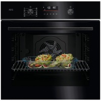 Cuptor incorporabil AEG TU5PB431SB, Electric, 72 l, Conectivitate WI-FI, Autocuratare pirolitica - 3 moduri, 45 de programe predefinite, Afisaj digital, Grill, Ghidaj telescopic pe 1 nivel, Senzor gatire, Clasa eficienta energetica A++, Sticla neagra