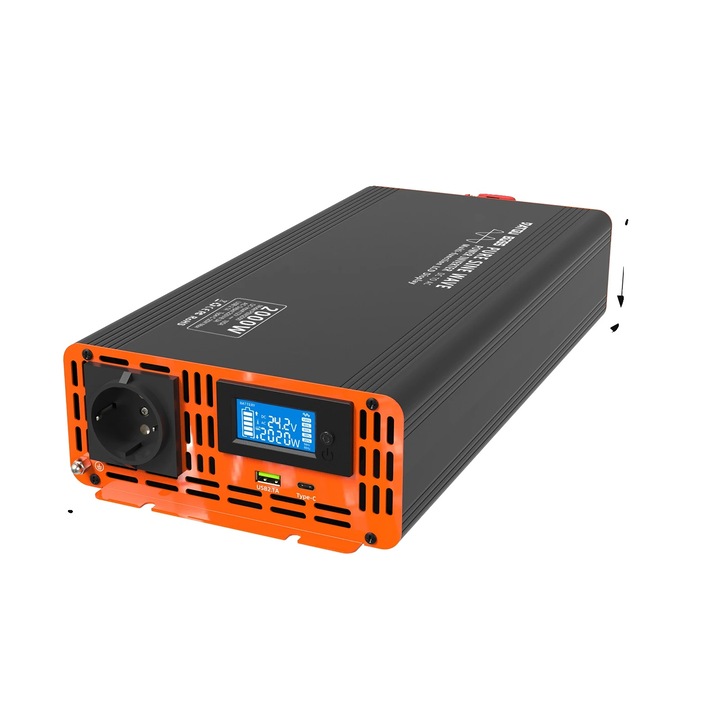 Inverter auto, PSW-24V 2000W, 220V/110V