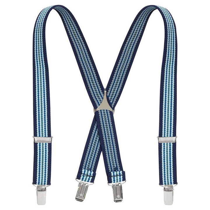 Еластични презрамки за деца, Playshoes, синьо/тъмносиньо с райета, регулируеми