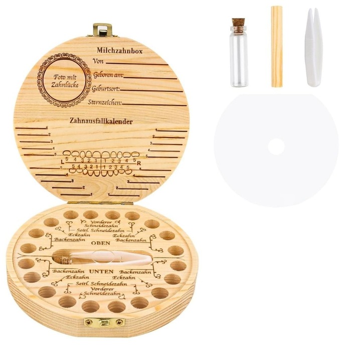 Cutie pentru dinti de lapte, Pentru Zana Maseluta, Lemn, pentru Baieti si Fete