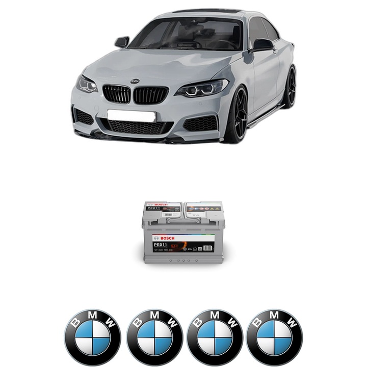 Baterie Acumulator 80 Ah 12 V 800 A BMW Seria 2 Coupe (F22, F87) 220 i din 2013-2021 KW 135 CP 184 CMC 1997, auto, Bosch, 4x Stickere auto cu BMW