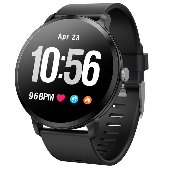 SmartWatch New Sport Motion idealSTORE, Ecran FULL OLED 1.3 inch, Notificari Apeluri/Mesaje, Compatibil iOS/Android, Monitorizare Ritm Cardiac, Tensiometru Integrat, Rezistent la Apa IP67, Moduri Sportive, Functie Vreme, Design Sportiv