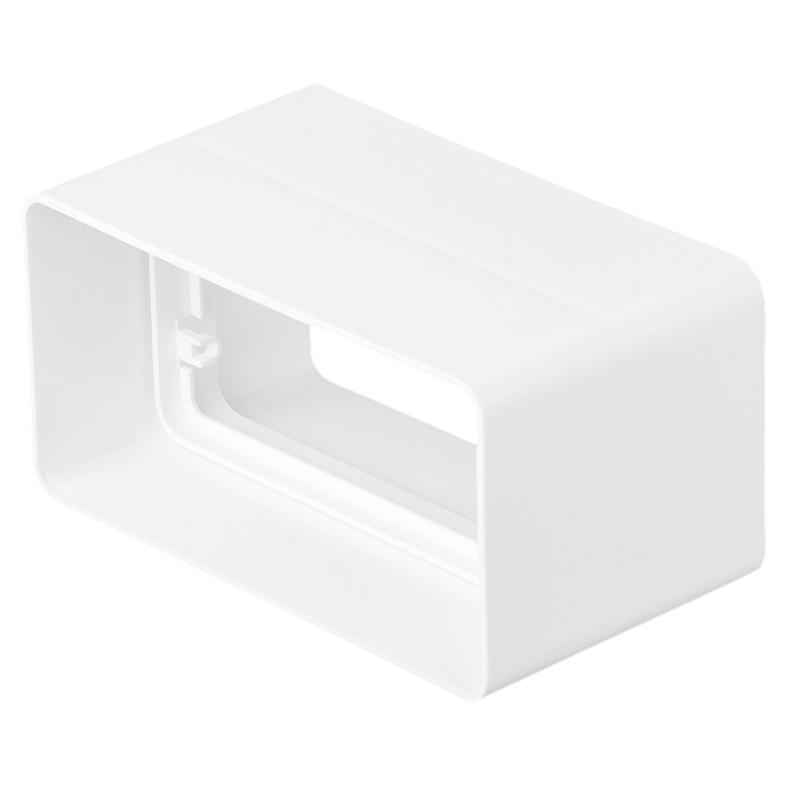Conector plat pentru conducta de ventilatie, 110x55mm, alb