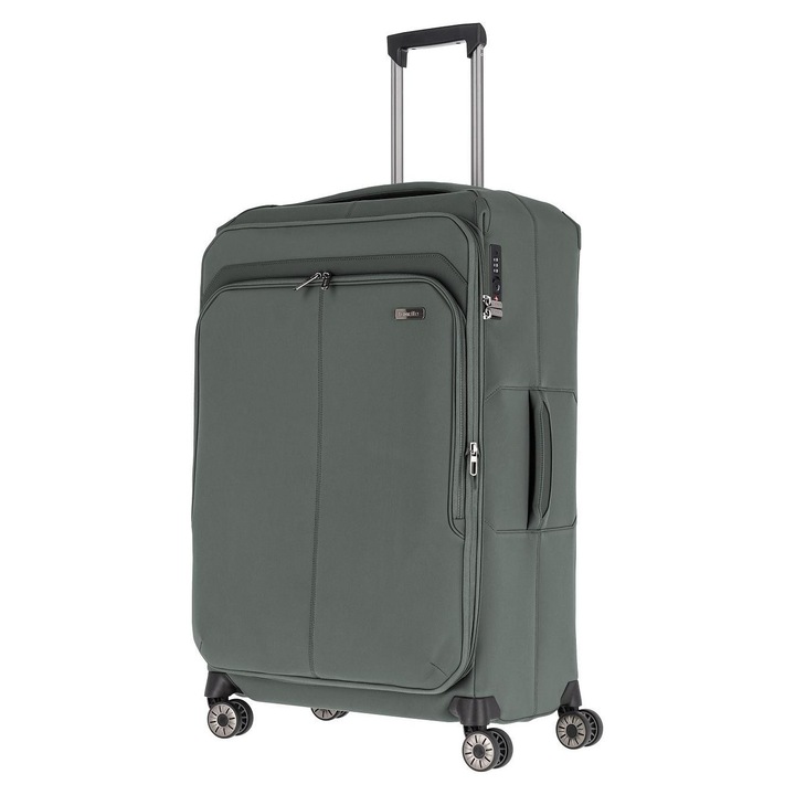 Troler Travelite Priima, 4 roți duble, lacăt TSA, verde, 102 l