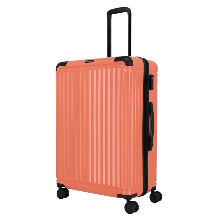 Troler Travelite Cruise 4 roți, roșu, 100L, design simplu