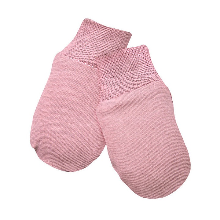 Manusi bebe bumbac, fete nou-nascuti, roz