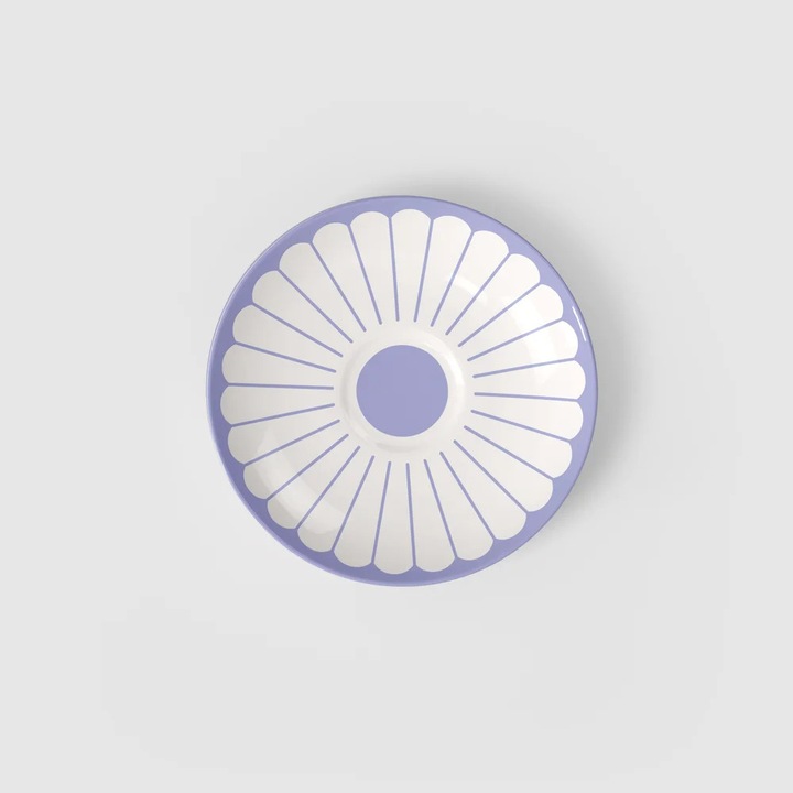 Farfurioara ceasca cafea Fleur bleu