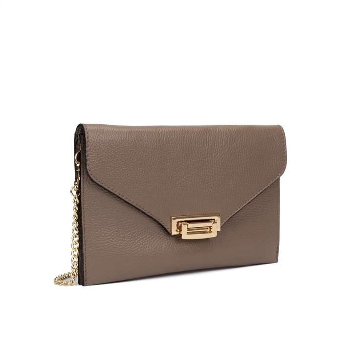 Poseta Piele Mara, Posete Fagaras, Taupe, Plic, 26x16cm