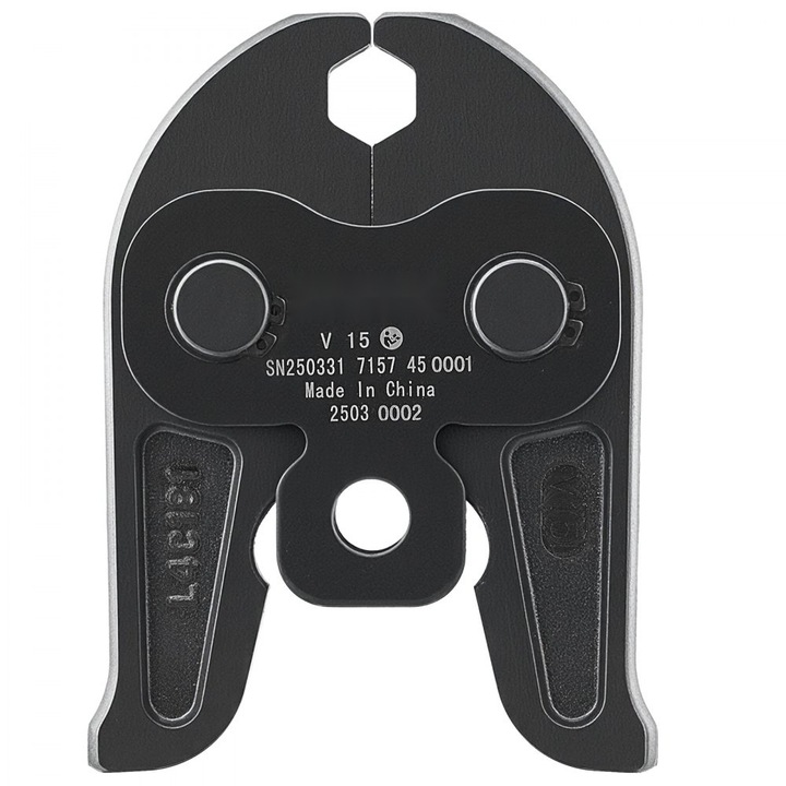 Falca de Presare V15, 15 mm, design potrivit pentru tevi otel inoxidabil, tip V