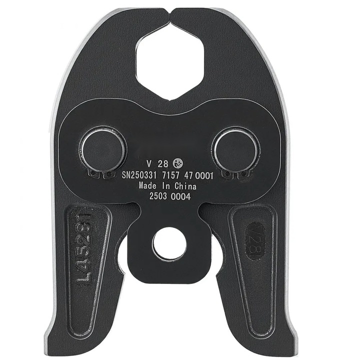 Falca de presare V28, pentru tevi din otel inoxidabil, tip V, dimensiune 28 mm