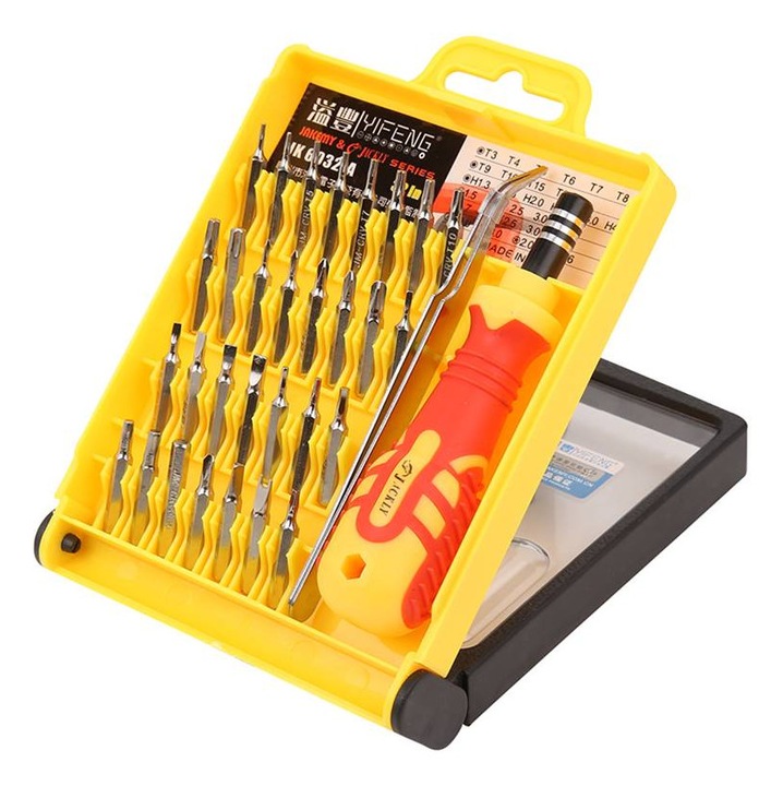 Set șurubelnițe cu biți JK-6032-A, Laptop, Telefon, 32 buc.