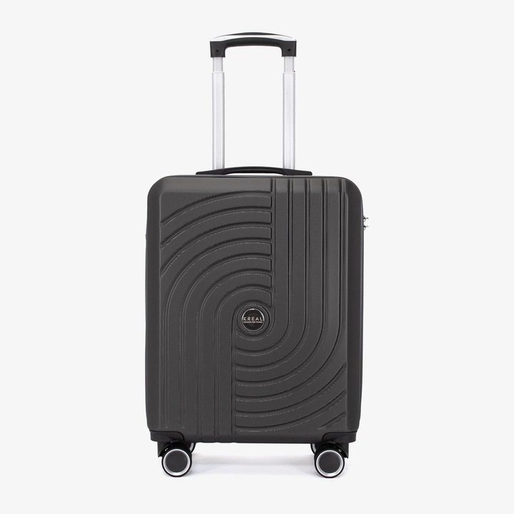 Куфар за ръчен багаж KREAL модел CORFU 55 см ABS тъмно сив