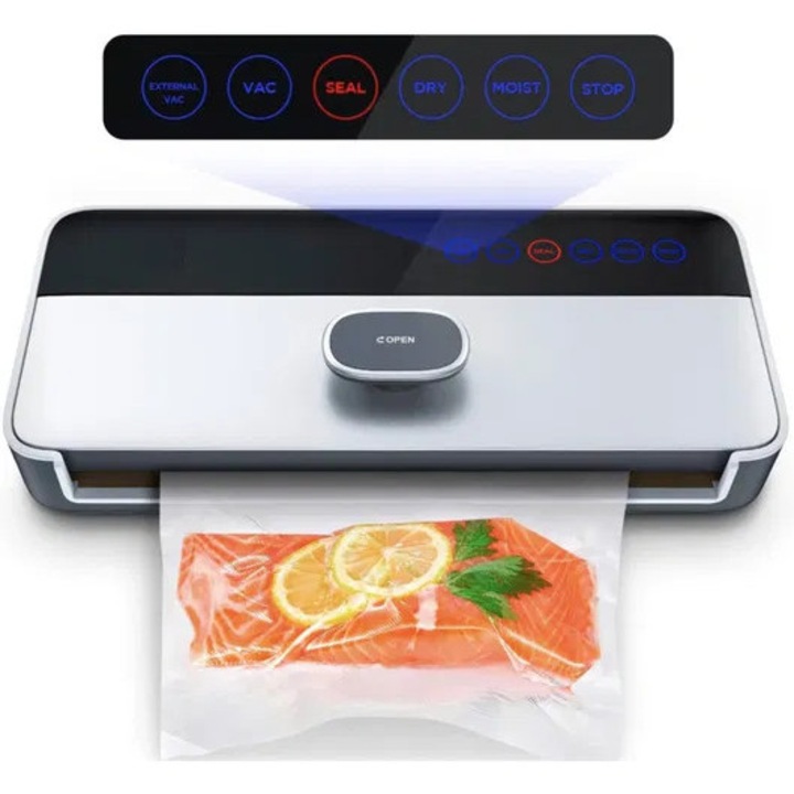 Aparat de Vidat Alimente, Deliny, Afisaj LED, 120 W, Negru/Gri