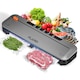 Aparat de vidat si sigilat alimente FLERO®, 120W, 75kpa, Functii vidare umed, uscata, vacuum, Panou de comanda tactil, 30.5 cm Bara de lipire, Cutter Incorporat, 10 Pungi incluse, Functie de Sigilare si Vidare Automata, Vacuumare, Culoare Gri
