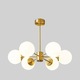 Полилей RFAN, модел 5506/6, с абажури, 6 x E27, златен