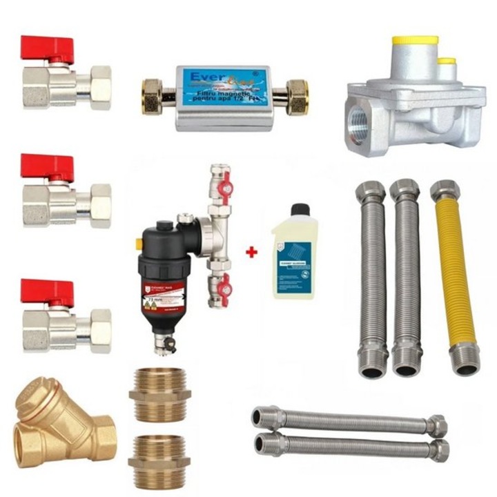 Kit complet armaturi montaj centrala Ariston / Fondital / Newatherm