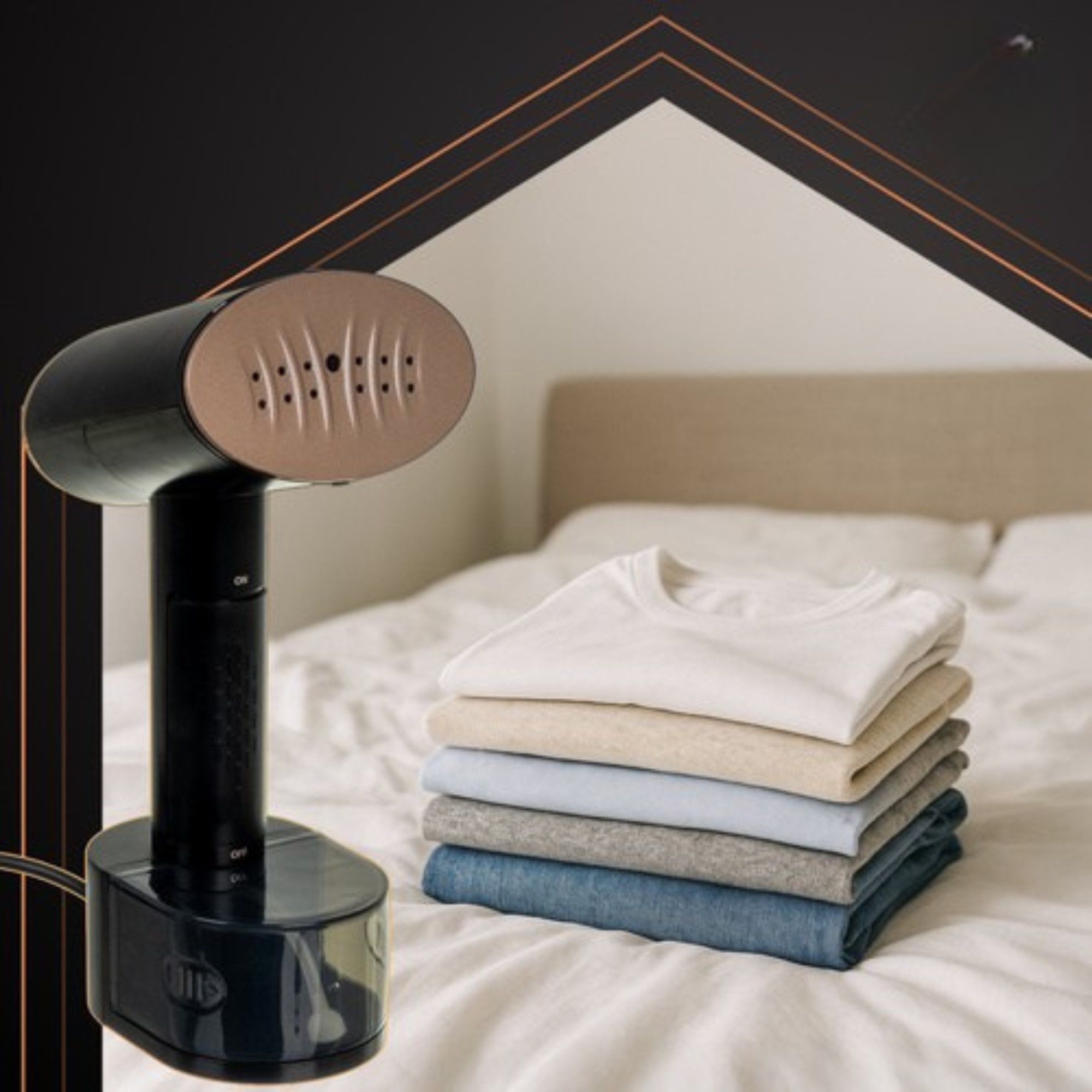 Fier de calcat cu abur portabil 2000W VarioShop®, calcare rapida, verticala si orizontala, sigur pentru toate tesaturile