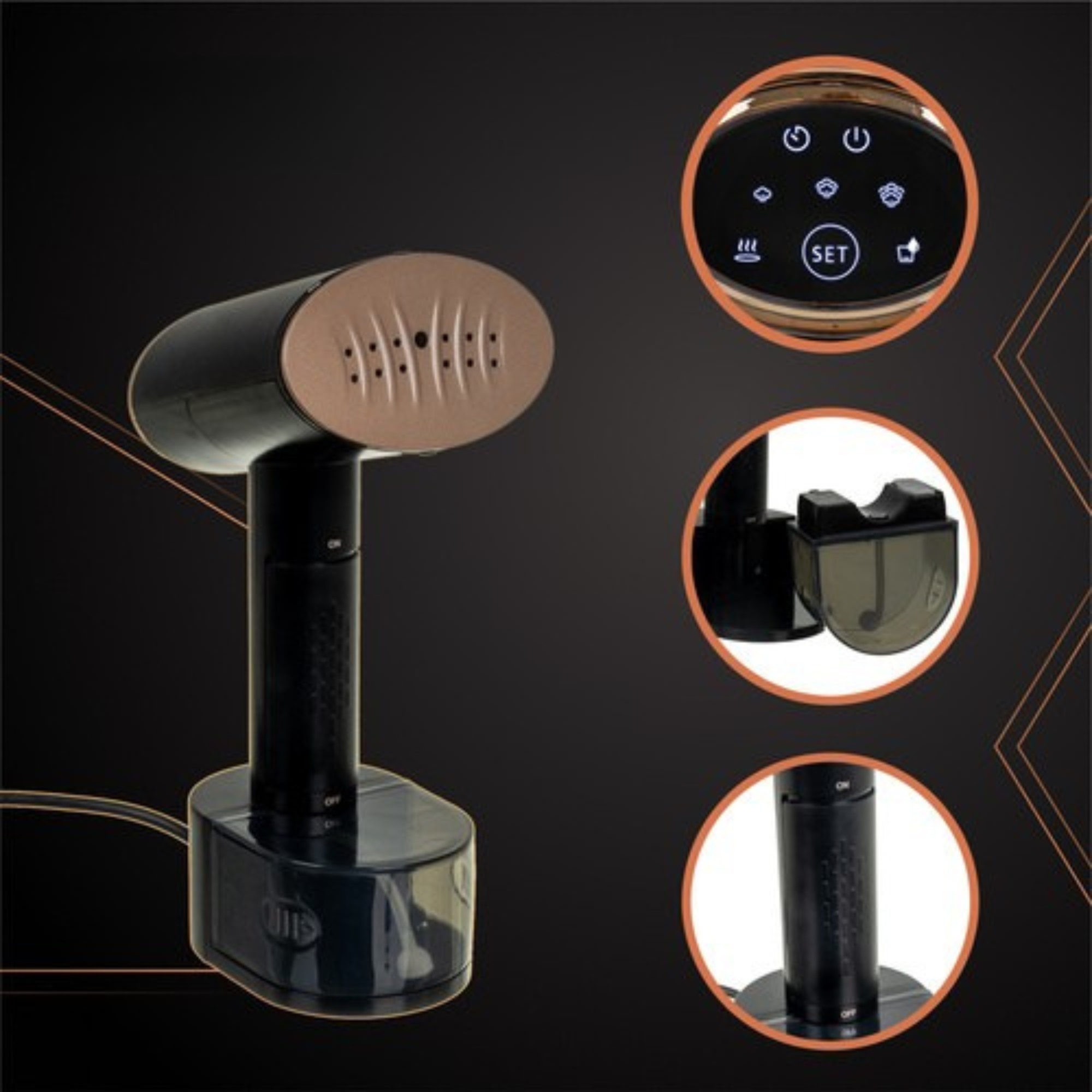Fier de calcat cu abur portabil 2000W VarioShop®, calcare rapida, verticala si orizontala, sigur pentru toate tesaturile