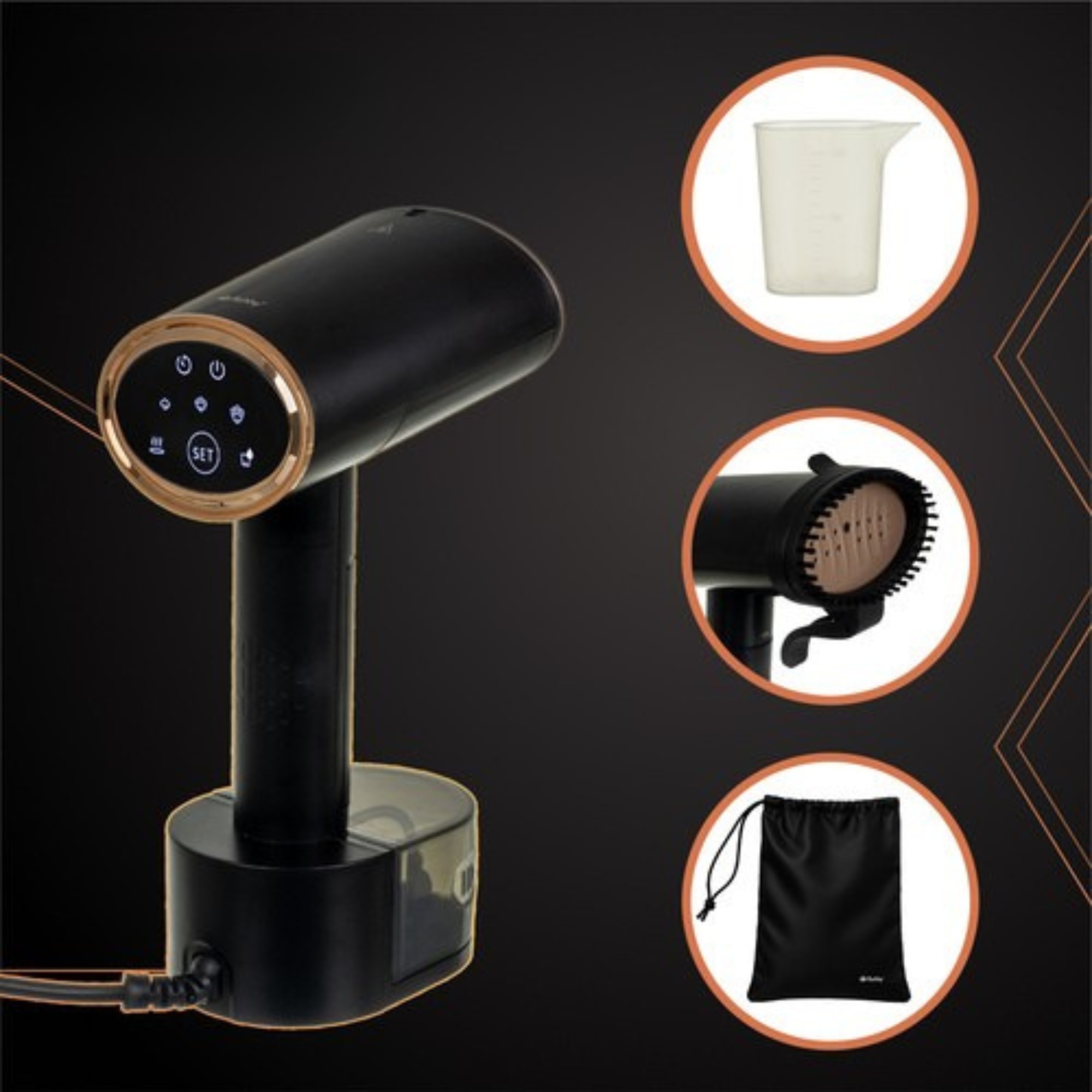 Fier de calcat cu abur portabil 2000W VarioShop®, calcare rapida, verticala si orizontala, sigur pentru toate tesaturile