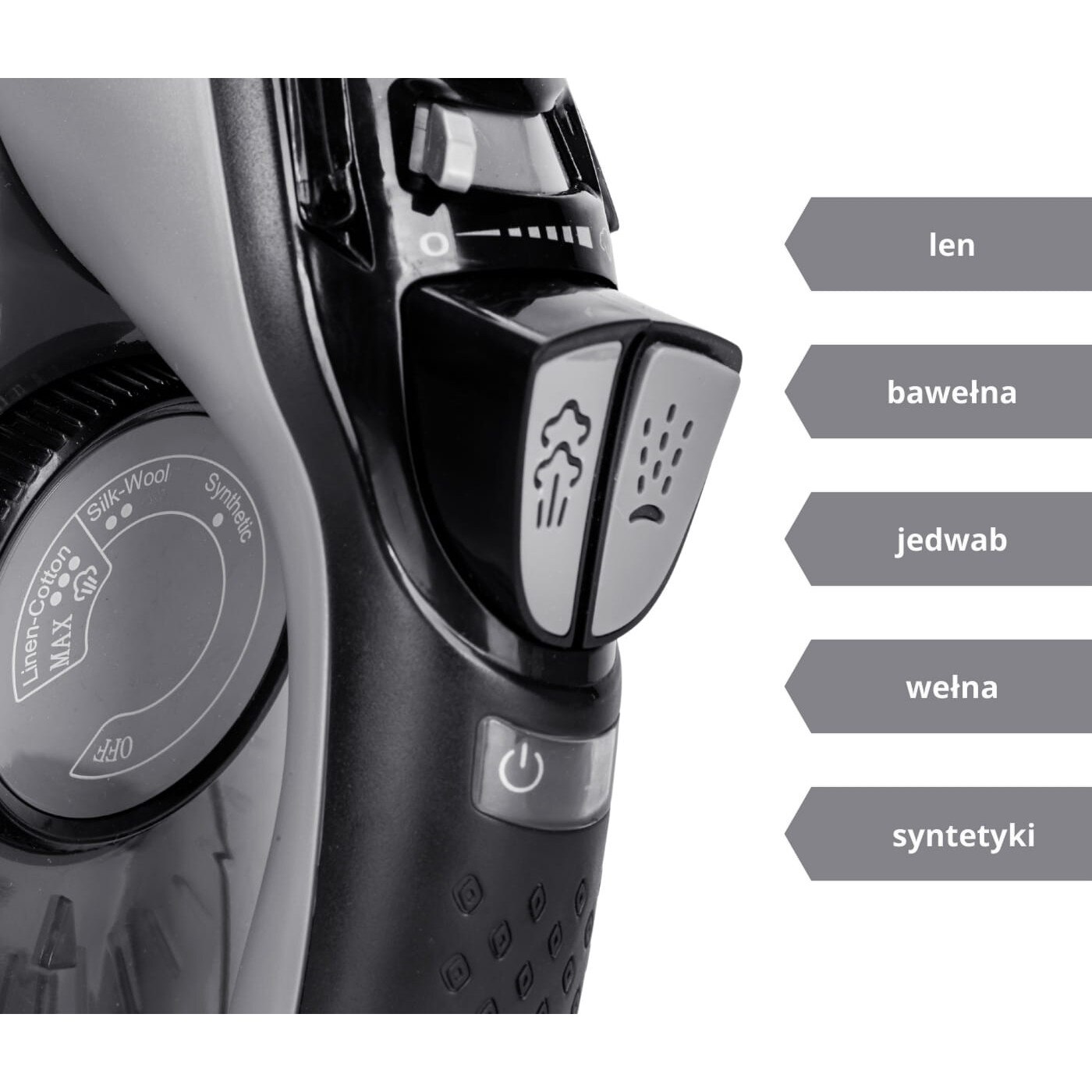 Fier de calcat cu abur ANTI-CALC / ANTI-DRIP, 2800 W, functie verticala