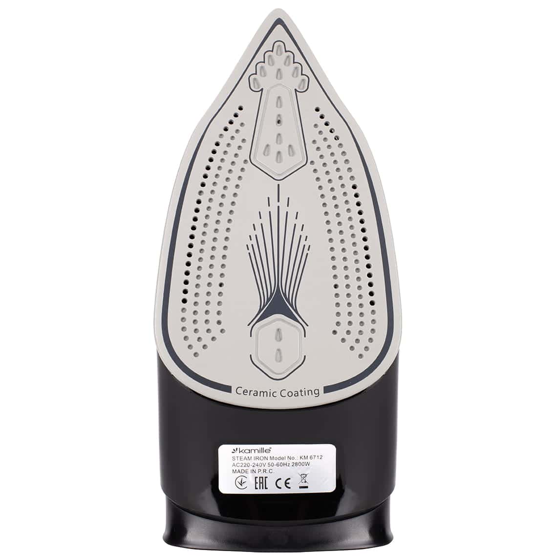 Fier de calcat cu abur Kamille, 2800 W, functie verticala, albastru, talpa ceramica 12, 5x23cm