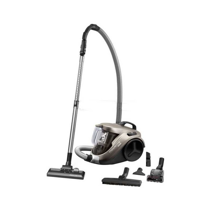 Прахосмукачка с контейнер Rowenta RO 3786 EA, 1.5L, 750W, Високоефектиен филтър, Дунапренен филтър, Аксесоари, Златист