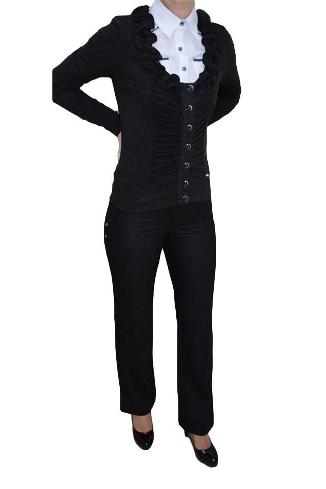 Pantaloni cu buzunare apretate,D&J Exclusive, Negru