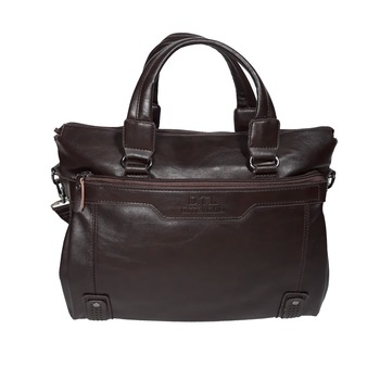 Geanta barbati, piele ecologica, casual si bussines, maron, cu curea de umar Geanta barbati, piele ecologica, casual si bussines, maron, cu curea de umar