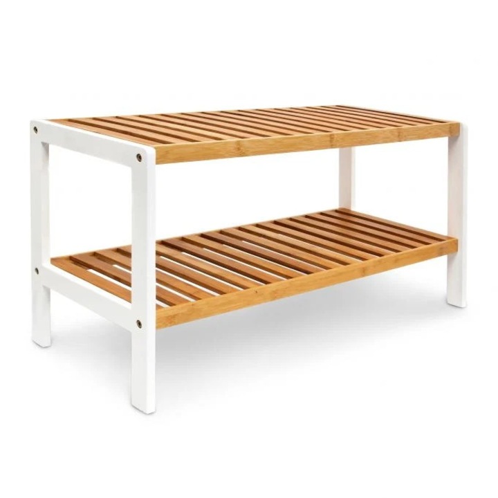 Raft pentru pantofi B2X, 2 rafturi, bambus, 70, 2x27, 5x5, 8cm