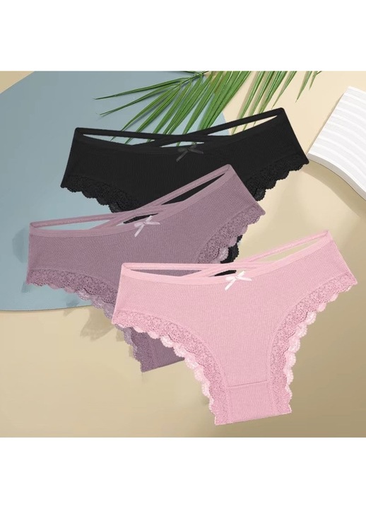 Комплект дамски бикини PICADILI многоцветен, Черен/Лилав/Розово