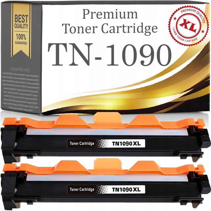 Set 2 Tonere TN-1090 XL Negru Premium Toner & Ink, pentru Brother, randament 3000 pagini, instalare usoara