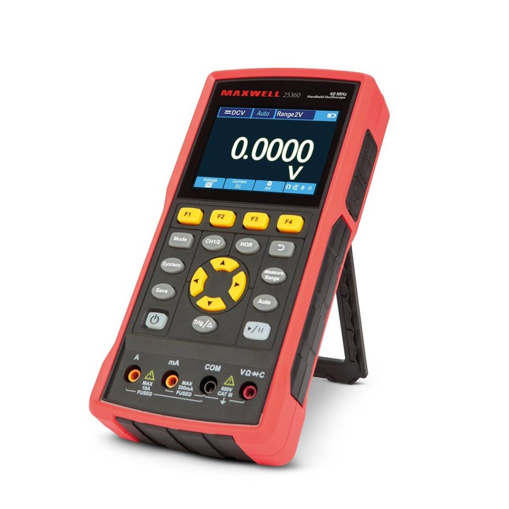 Osciloscop Portabil MAXWELL 3.5 inch LCD Color AC/DC 400V 40MHz 2 Canale cu Acumulator