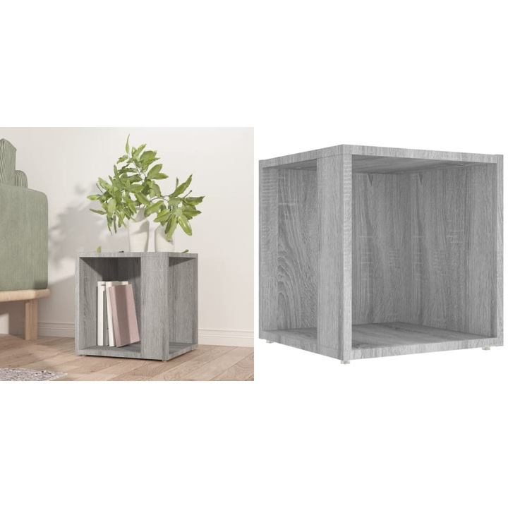 Masa laterală, gri sonoma, 33x33x34, 5cm, lemn prelucrat