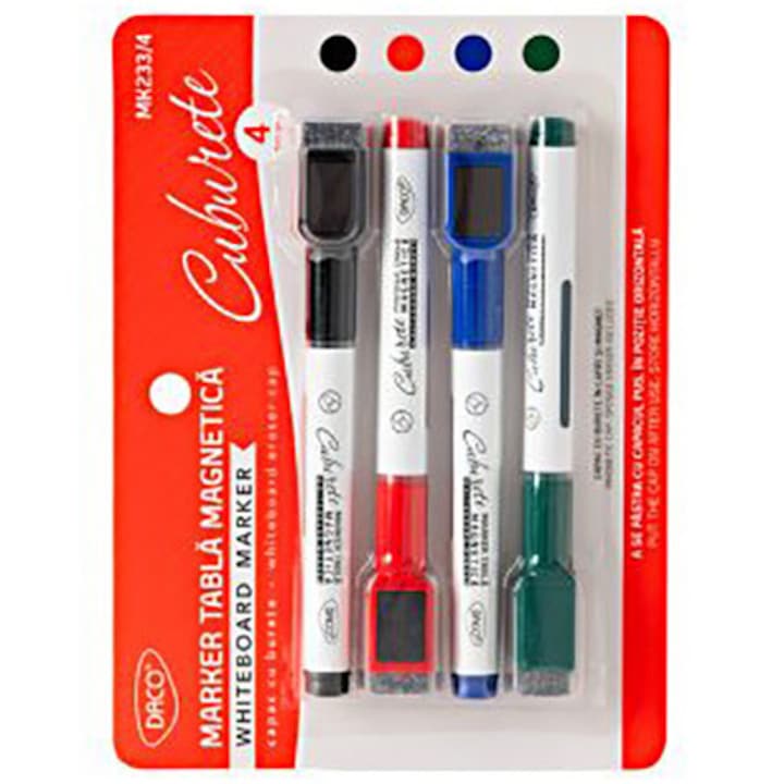 Marker tabla magnetica CUBURETE set 4 DACO