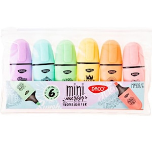 Marker evidentiator MINI PASTEL set 6 DACO